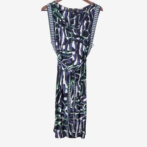 BCBGMAXAZRIA Women’s Dress Wearable Art Draped Neck Resort Gallery M